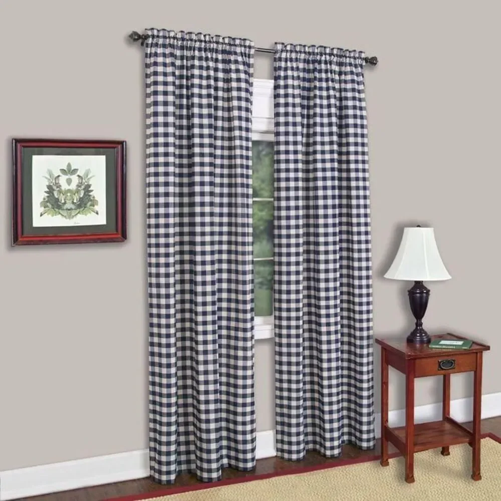 Woven Trends Farmhouse Curtains Kitchen Décor, Buffalo Plaid Valance, Classic